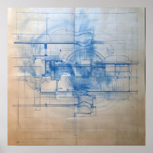 Affiche Conception du plan directeur de la maison moderne