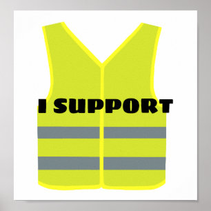 Affiche Conception du support du gilet jaune
