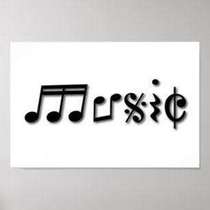Affiche Conception du texte de musique