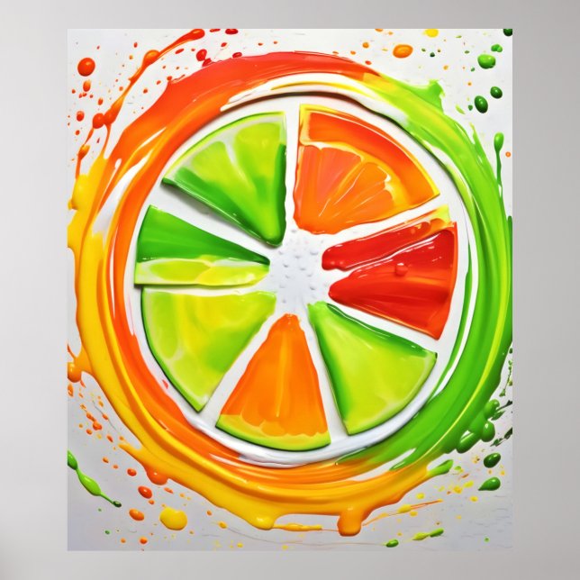 Affiche Conception Éclaboussure de Citron (Devant)