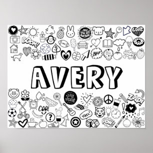Affiche Conception en ligne "AVERY"