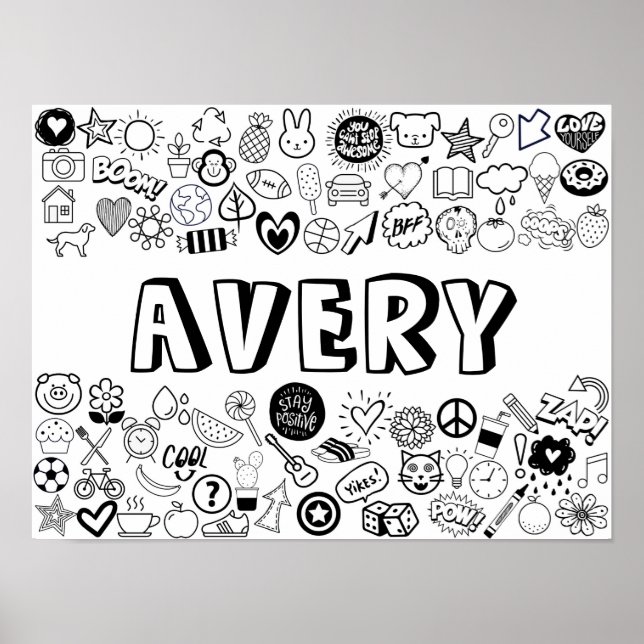 Affiche Conception en ligne "AVERY" (Devant)
