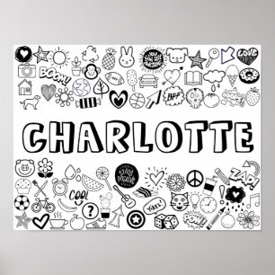 Affiche Conception en ligne couleur 'CHARLOTTE'