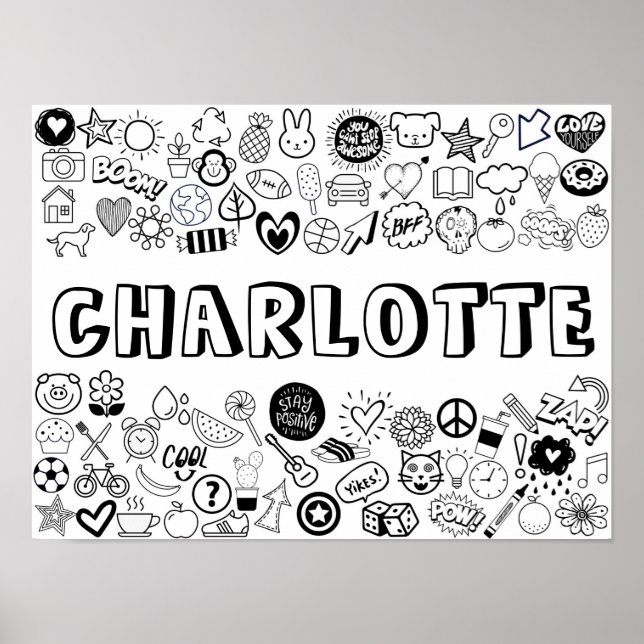 Affiche Conception en ligne couleur 'CHARLOTTE' (Devant)