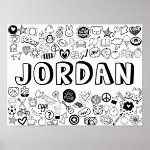Affiche Conception en ligne "JORDAN" couleur-it-Yourself