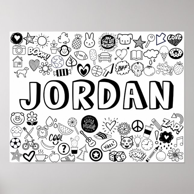 Affiche Conception en ligne "JORDAN" couleur-it-Yourself (Devant)