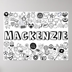 Affiche Conception en ligne "MACKENZIE" Color-it-Yourself