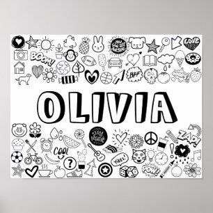 Affiche Conception en ligne "OLIVIA" couleur-it-Yourself