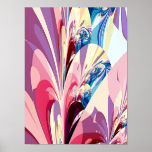 Affiche Conception florale abstraite