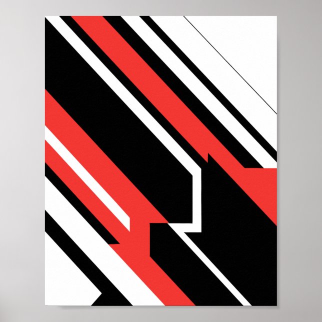 Affiche Conception Géométrique avec des Couleurs à Contras (Devant)