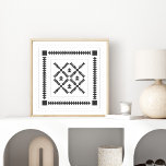 Affiche Conception géométrique de bloc de surface en noir<br><div class="desc">Un design moderne minimaliste de blocs de courtepointes de formes géométriques en noir et blanc. Si vous souhaitez modifier la couleur de l'arrière - plan ou ajouter du texte,  cliquez simplement sur le bouton personnaliser.</div>