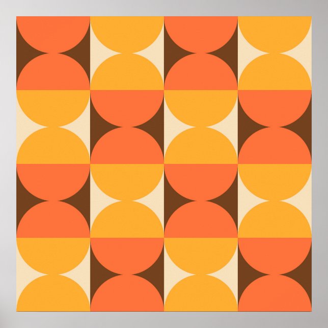 Affiche Conception géométrique moderne du milieu du siècle (Devant)