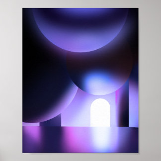 Affiche Conception graphique abstraite violette à sensatio