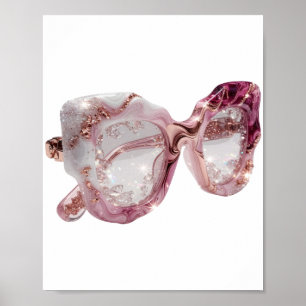 Affiche Conception graphique ART ABSTRAIT argenté accroche