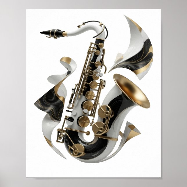 Affiche Conception graphique ART ABSTRAIT Or Edgy (Devant)