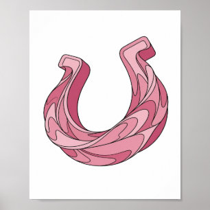 Affiche Conception graphique ART ABSTRAIT Rose Dynamique