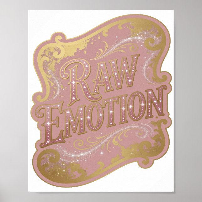 Affiche Conception graphique Classic Gold RAW EMOTION (Devant)