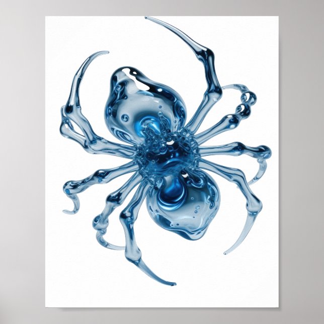 Affiche Conception graphique Clean Silver WATER SPIDER (Devant)