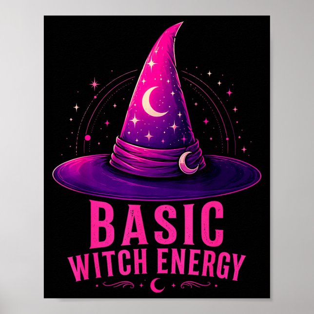 Affiche Conception graphique de Halloween énergie sorcière (Devant)