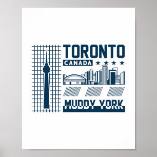 Affiche Conception graphique de la skyline urbaine de Toro