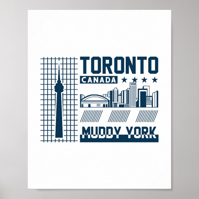 Affiche Conception graphique de la skyline urbaine de Toro (Devant)