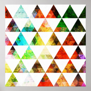 Affiche Conception graphique de triangle peint