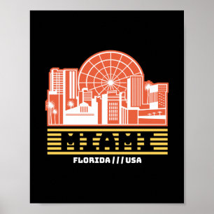 Affiche Conception graphique de voyage rétro sur la skylin