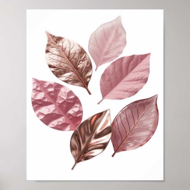 Affiche Conception graphique Dynamic Silver FEUILLES D'OR (Devant)