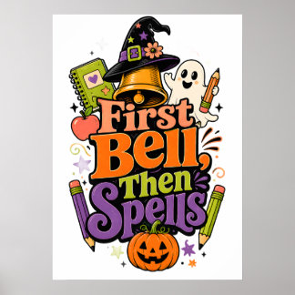 Affiche Conception graphique Halloween de rentrée scolaire