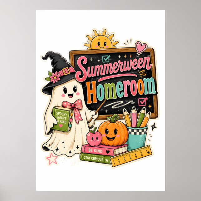 Affiche Conception graphique Halloween de rentrée scolaire (Devant)
