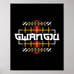 Affiche Conception graphique urbaine moderne de Gwangju en