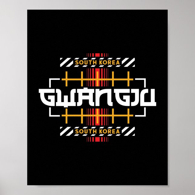 Affiche Conception graphique urbaine moderne de Gwangju en (Devant)