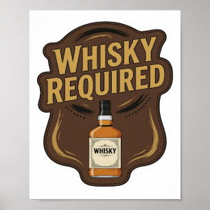 Affiche Conception Iconique OR WHISKY OBLIGE