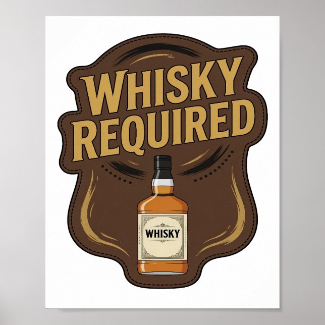Affiche Conception Iconique OR WHISKY OBLIGE (Devant)