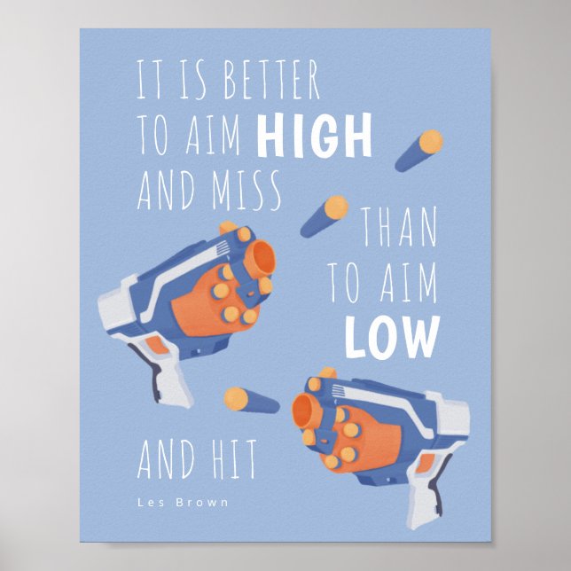 Affiche Conception inspirante du pistolet à fléchettes en  (Devant)