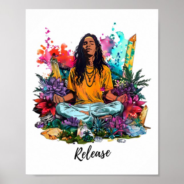 Affiche Conception inspirée de yoga et de méditation Zen H (Devant)