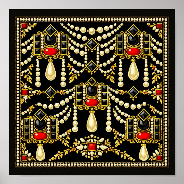 Affiche Conception inspirée des bijoux de Marie Reine d'Éc (Devant)