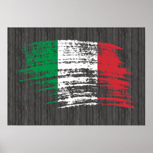 Affiche Conception italienne fraîche de drapeau