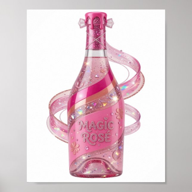 Affiche Conception MAGIE ROSÉE Argent Classique (Devant)