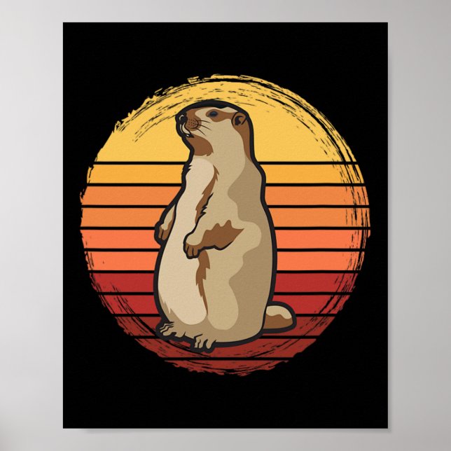 Affiche Conception Marmot Sunset pour les amateurs de marm (Devant)