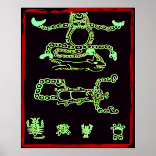 Affiche Conception maya verte fraîche