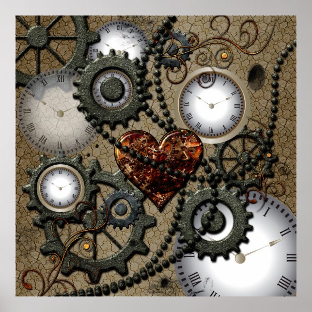 Affiche Conception mécanique Abstraite (Devant)