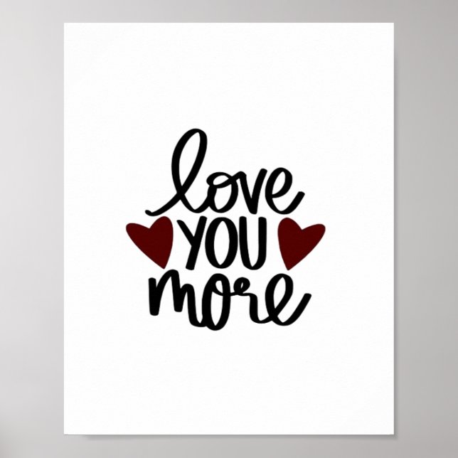 Affiche Conception minimale Plus sincère de vous aimer  (Devant)