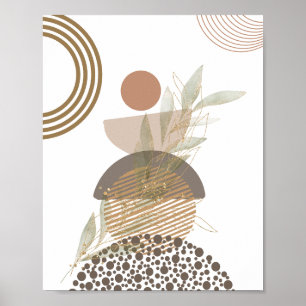 Affiche Conception minimaliste Abstraite de saumons