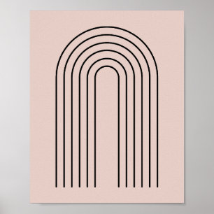 Affiche Conception minimaliste d'arc noir