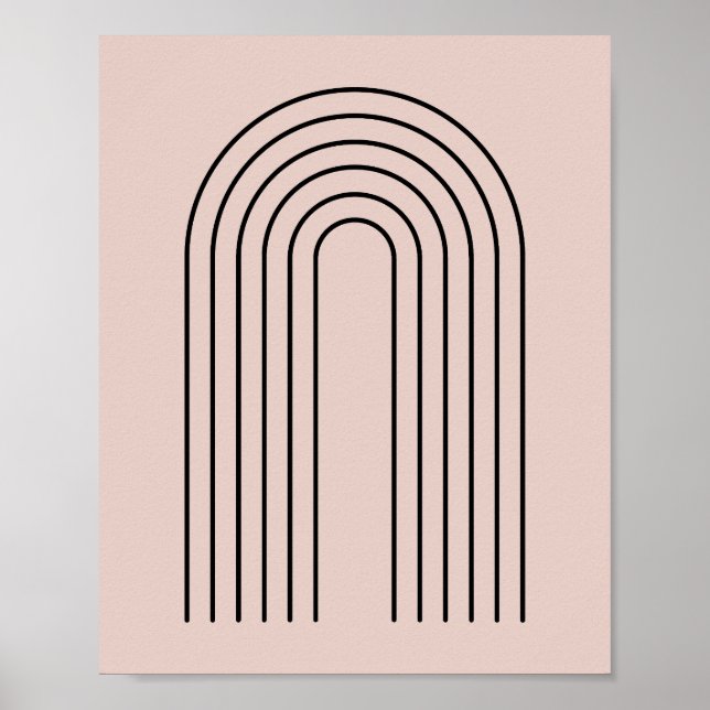 Affiche Conception minimaliste d'arc noir (Devant)