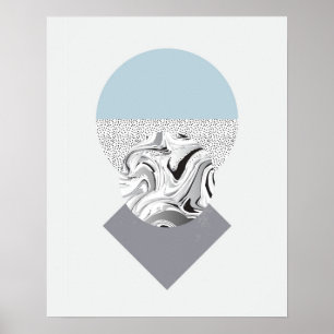 Affiche Conception minimaliste des ondes et des points