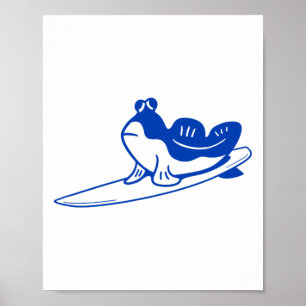 Affiche Conception minimaliste pour les surfeurs. Mudskipp
