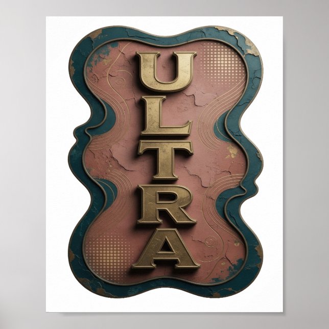 Affiche Conception Moderne Or Clair ULTRA (Devant)