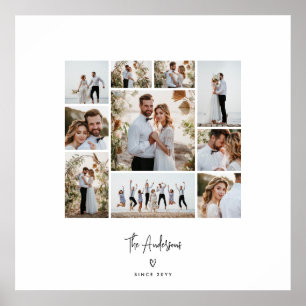 Affiche Conception moderne souvenirs photo collage cadeau